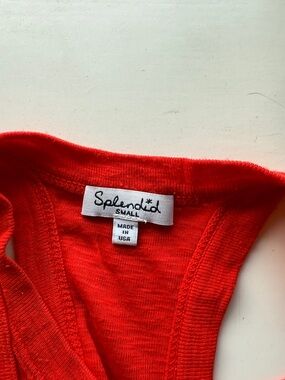 Splendid Vibrant Red Ribbed Tank